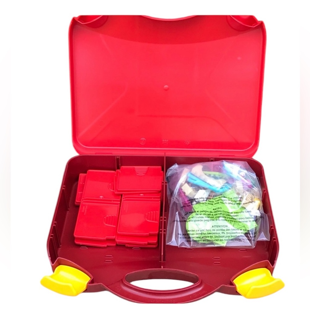 Classic Lego Legos Case With Bricks & Mini
Figure Set